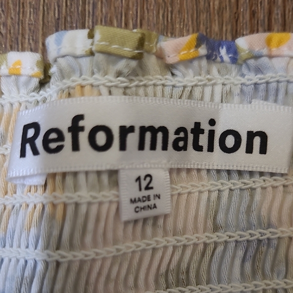 Reformation Multicolor Smocked Dress - Picture 2 of 16